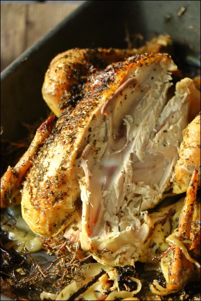 poulet au four basse température