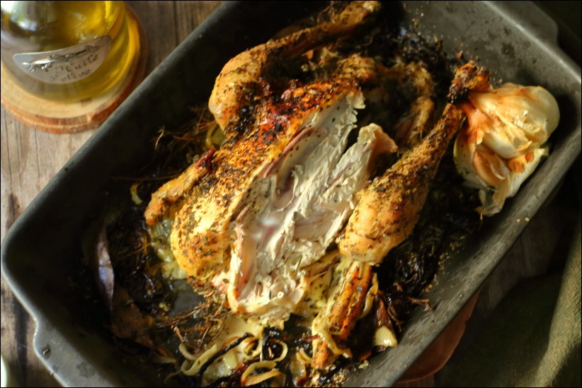poulet roti au four basse température