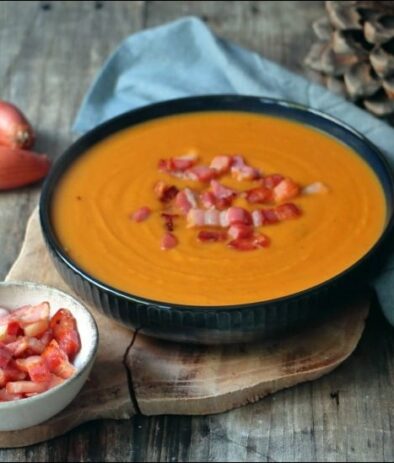 soupe d'automne potiron lardons