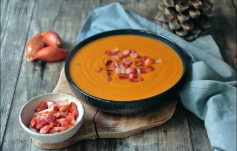 soupe d'automne potiron lardons