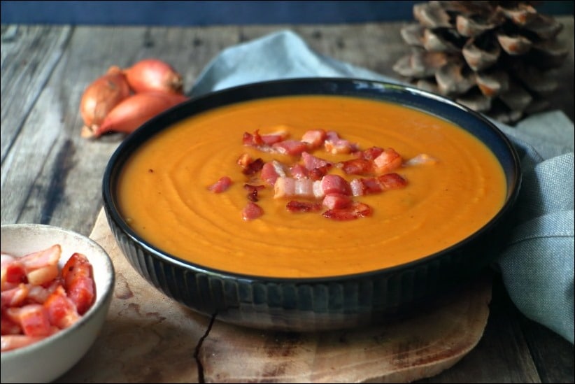 soupe potiron lardons