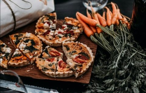 quiche végétarienne aux tranches vege lentilles corail