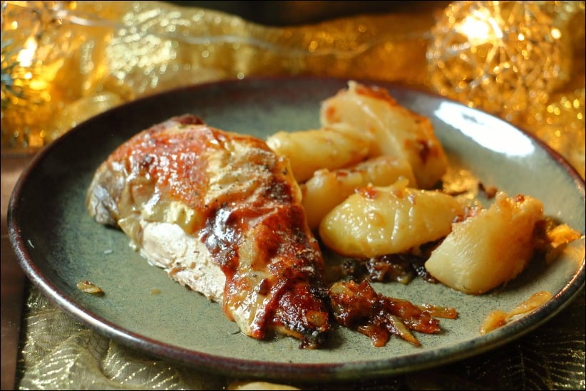 Pintade_farcie_pain_epices_poires_navets_poeles (9) pintade farcie au foie gras
