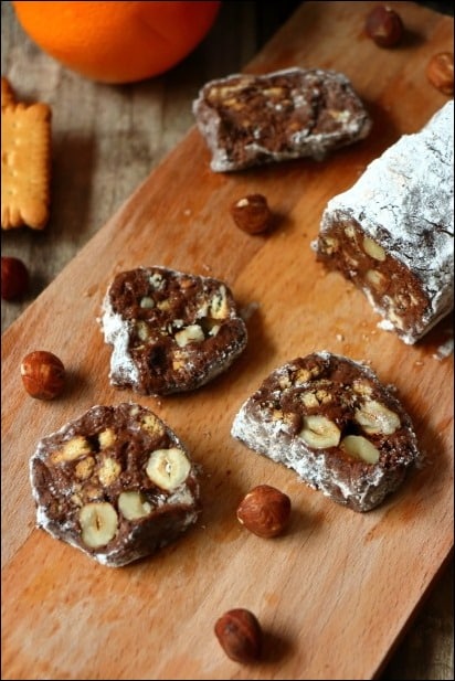 saucisson pate à tartiner noisettes