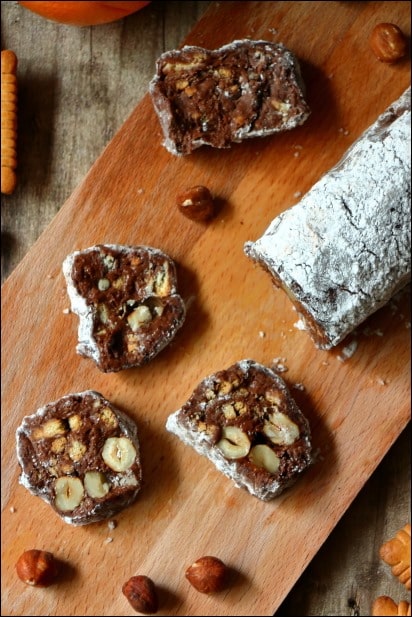 saucisson pate à tartiner noisettes petits beurres