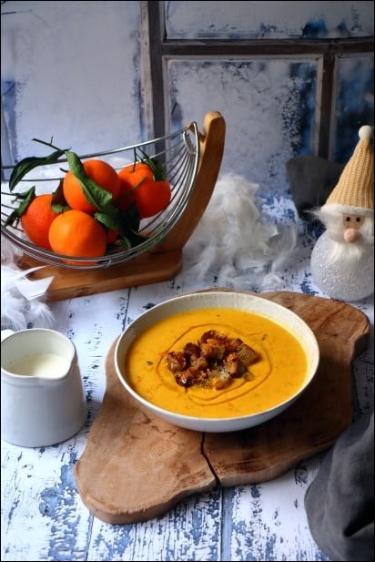 Veloute_potimarron_clementines (1) recette de soupe au potimarron